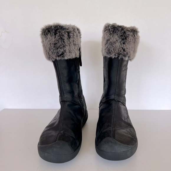 Keen Fremont Zip Waterproof Insulated Winter Boot Black Leather & Faux Fur, 6.5 - Picture 13 of 15